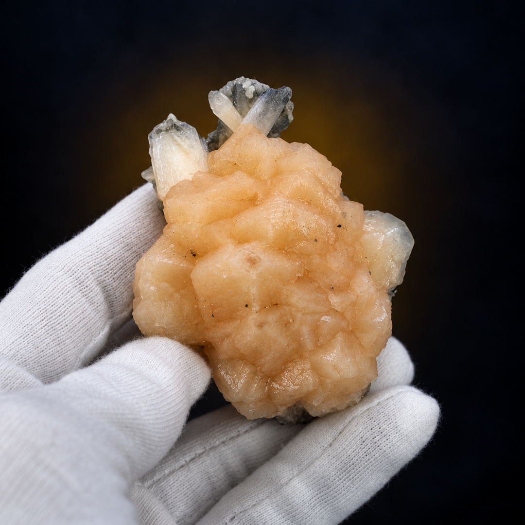 Natural Stilbite with Apophyllite Mineral Specimen – 130g