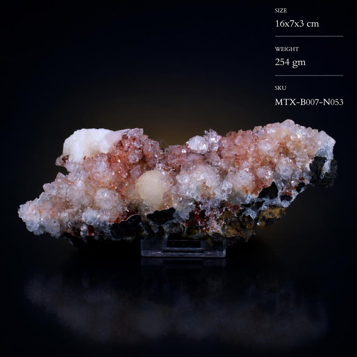 Natural Apophyllite Crystal Specimen – 254 gm | 16 × 7 × 3 cm | Collector Mineral