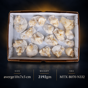 Natural Stilbite with Heulandite Crystal Lot – 16 PCS – Mineral Specimens from India