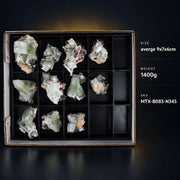 Natural Green Apophyllite, Stilbite with Heulandite Crystal Lot – 11 Pieces from India