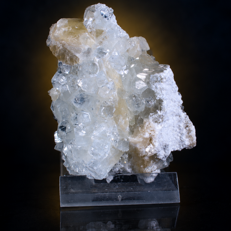 Stilbite Radiating Crystal Group on Heulandite Cluster | 70 g | 8 × 5 × 4 cm