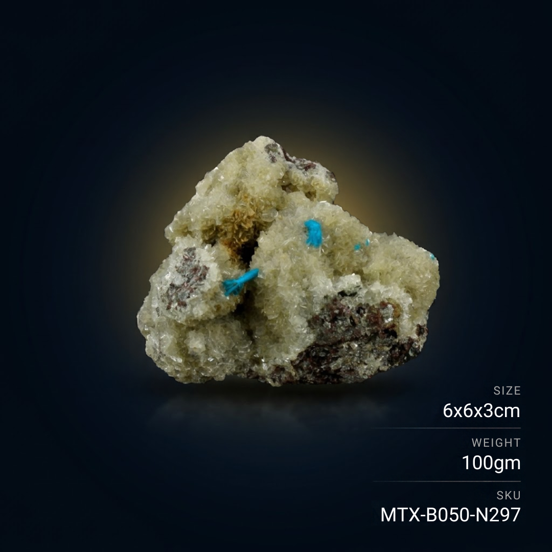 Natural Cavansite Crystal Matrix – Mineral Specimen from India