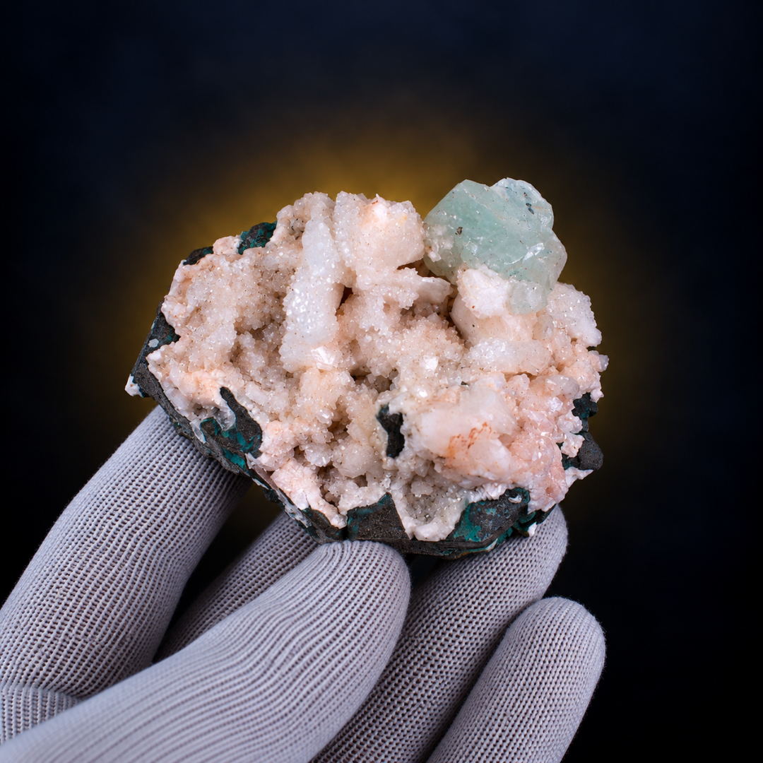 Natural Stilbite with Apophyllite Mineral Specimen – 110g