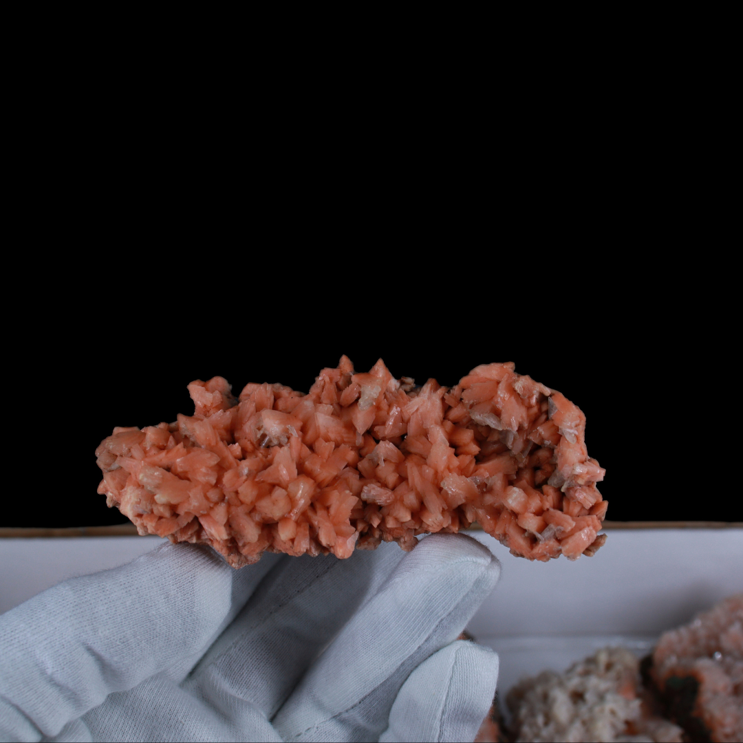 Natural Orange Stilbite Heulandite Crystal Lot – 18 Pieces from India