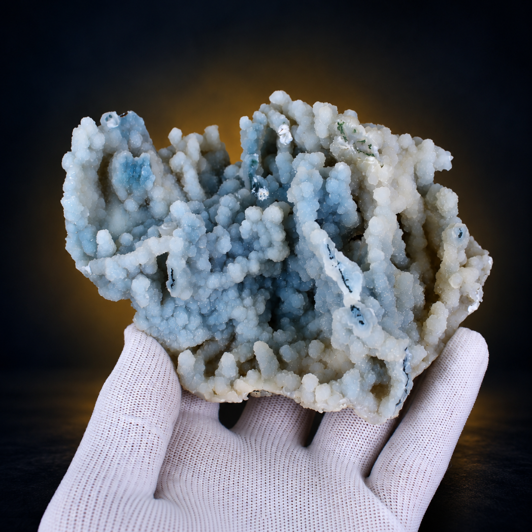 Natural Chalcedony Mineral Specimen – India