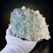 Natural Green Apophyllite, Stilbite with Heulandite Crystal Specimen – India