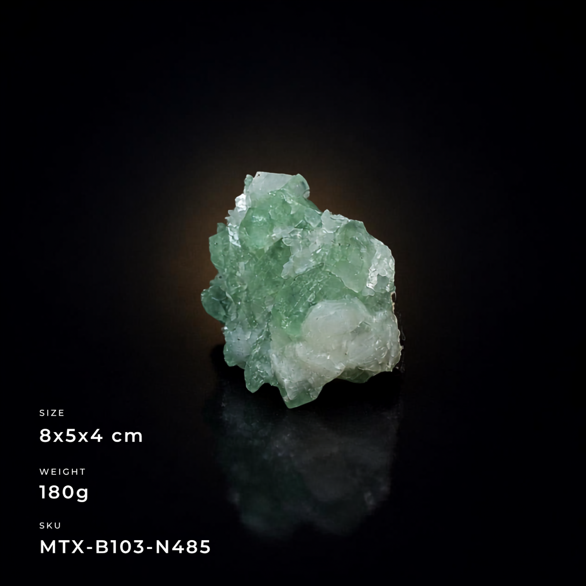 Green Apophyllite on White Matrix – Natural Mineral Specimen