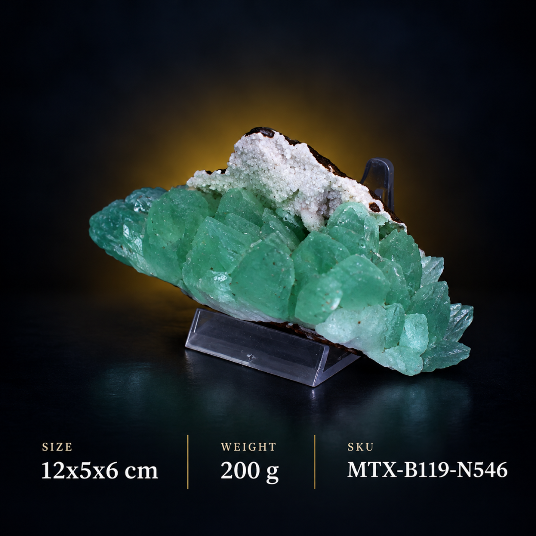 Natural Green Apophyllite Crystal Specimen – 200g