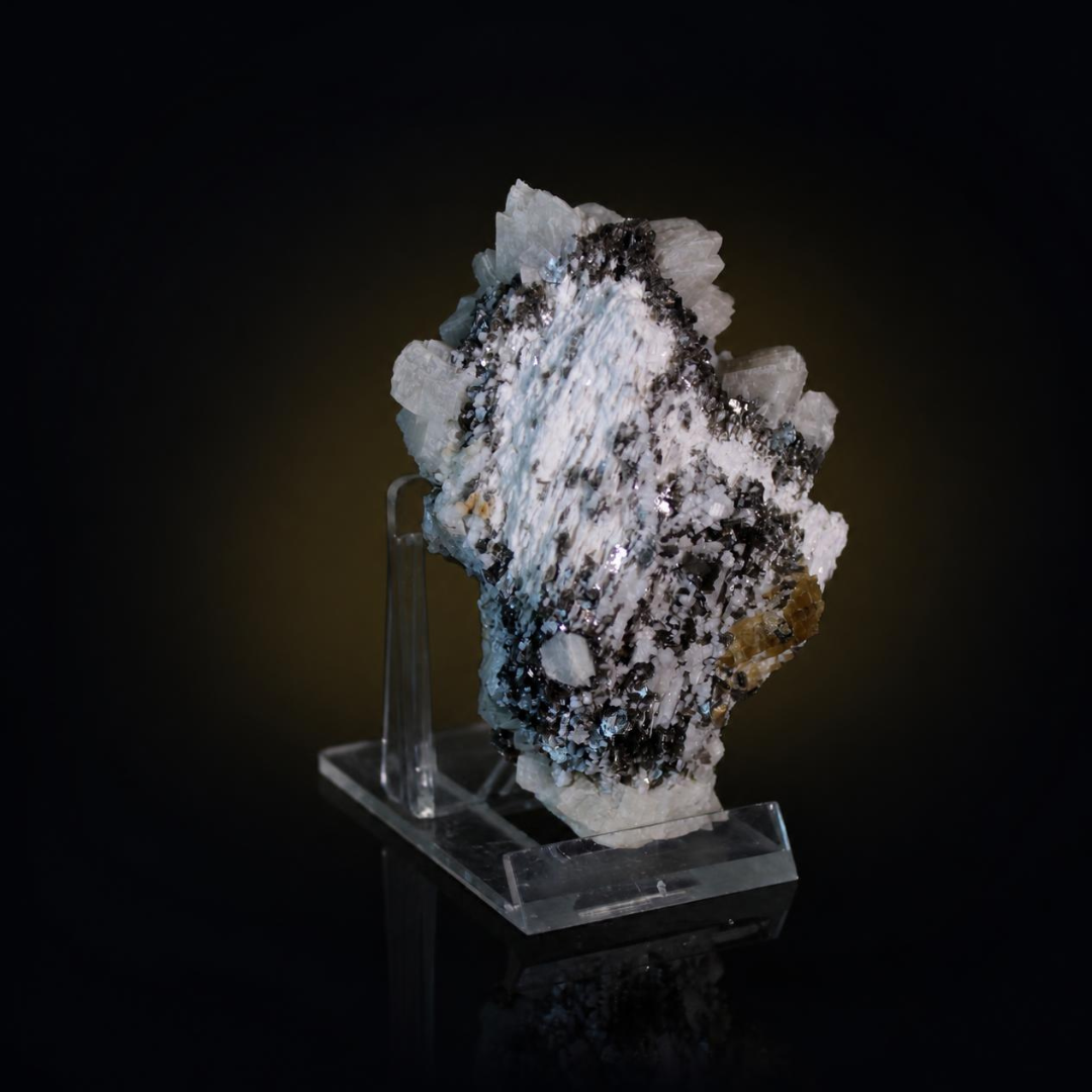 Apatite and Pyrite and Tourmaline specimen — India, 180 g.