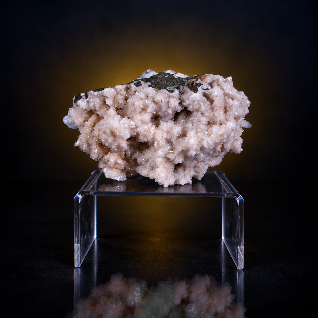 Natural Green Apophyllite with Stilbite Crystal Specimen – 160g