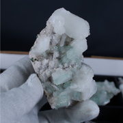 Natural Green Apophyllite, Stilbite with Heulandite Crystal Lot – 18 Pieces from India