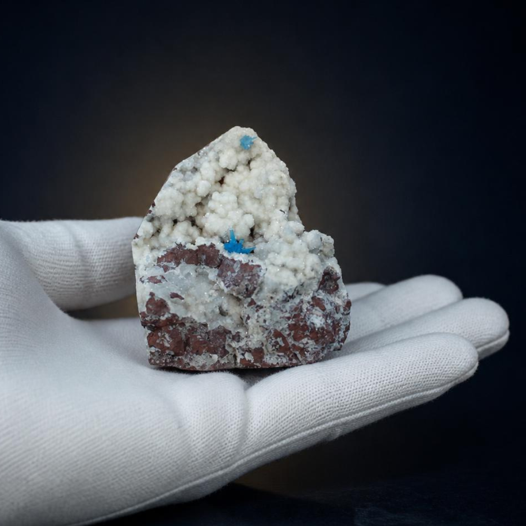 Natural Cavansite Crystal Matrix – Mineral Specimen from India