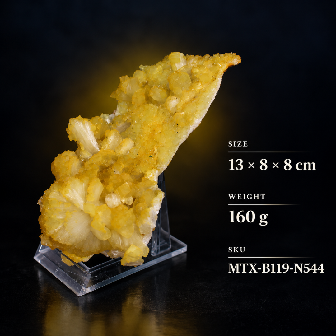 Quartz with Minerals &amp; Yellow Crystals – Natural Mineral Specimen
