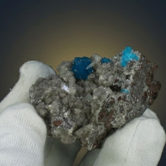 Natural Cavansite Matrix Mineral Specimen from India