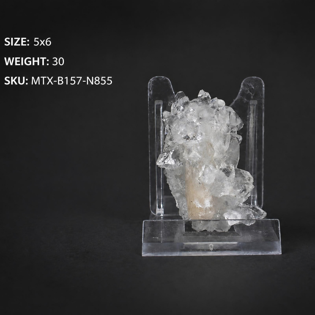 Natural Apophyllite with Stilbite Crystal Cluster – 30 g