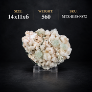 Natural Green Apophyllite with Stilbite and Heulandite – 560 g