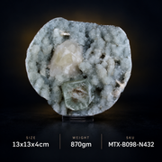 Natural Blue Druzy Matrix with Calcite & Apophyllite