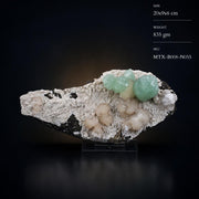 Natural Green Apophyllite with Stilbite Crystal Specimen – 835 gm | 20 × 9 × 6 cm