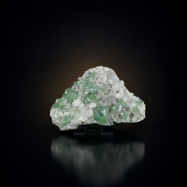 Green Tabular Apophyllite with White Mordenite | 266 g | 10 × 8 × 3 cm