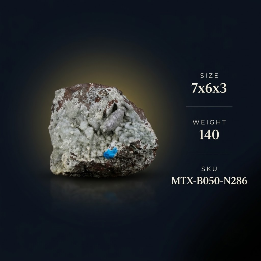 Natural Cavansite Crystal Matrix – Mineral Specimen from India
