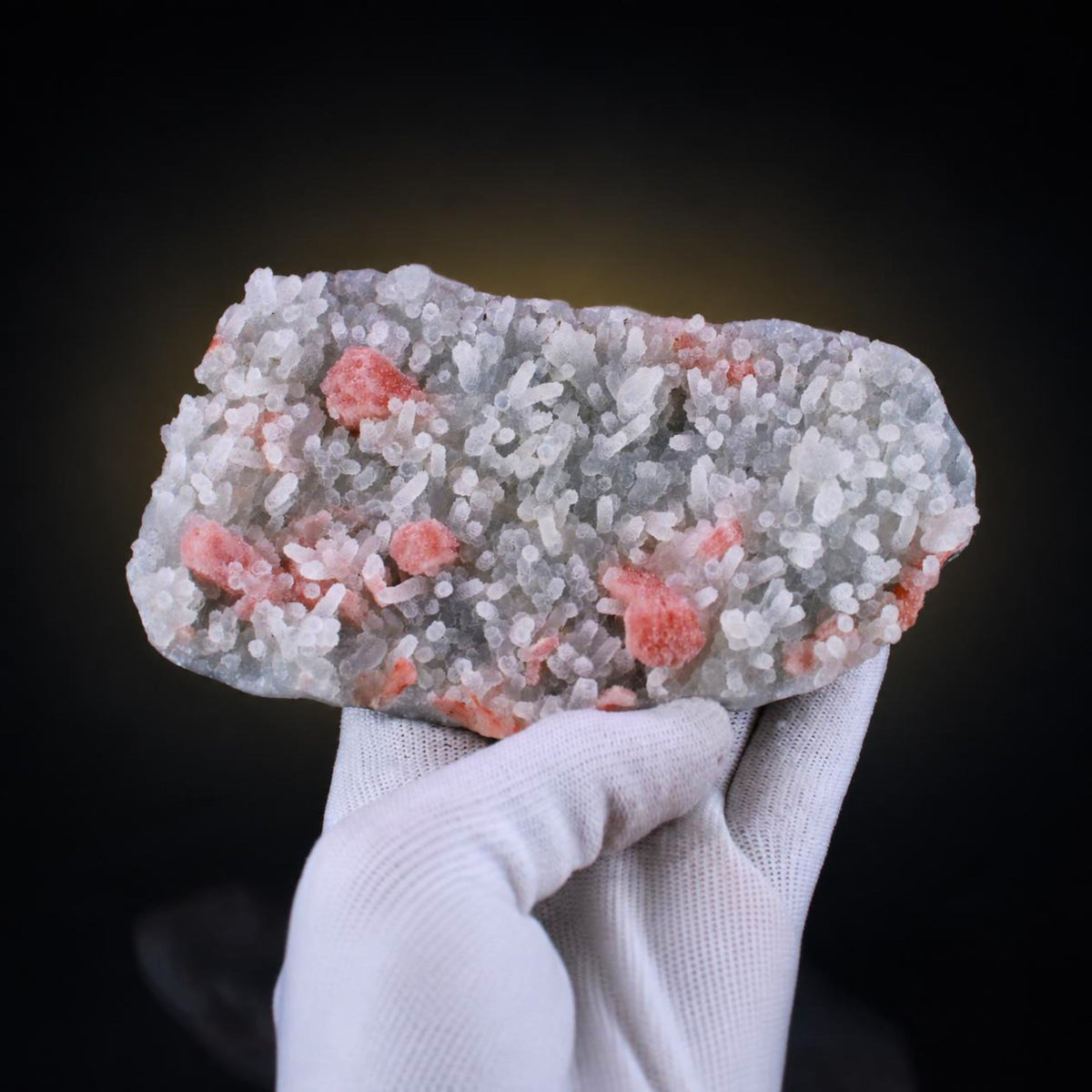 Natural Chalcedony Crystal Matrix Mineral Specimen from India 360 gm 15 × 8 × 2 cm