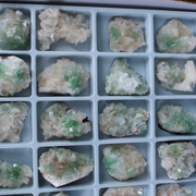 Natural Apophyllite with Heulandite Matrix Mineral Specimen Lot – 32 Pieces from India