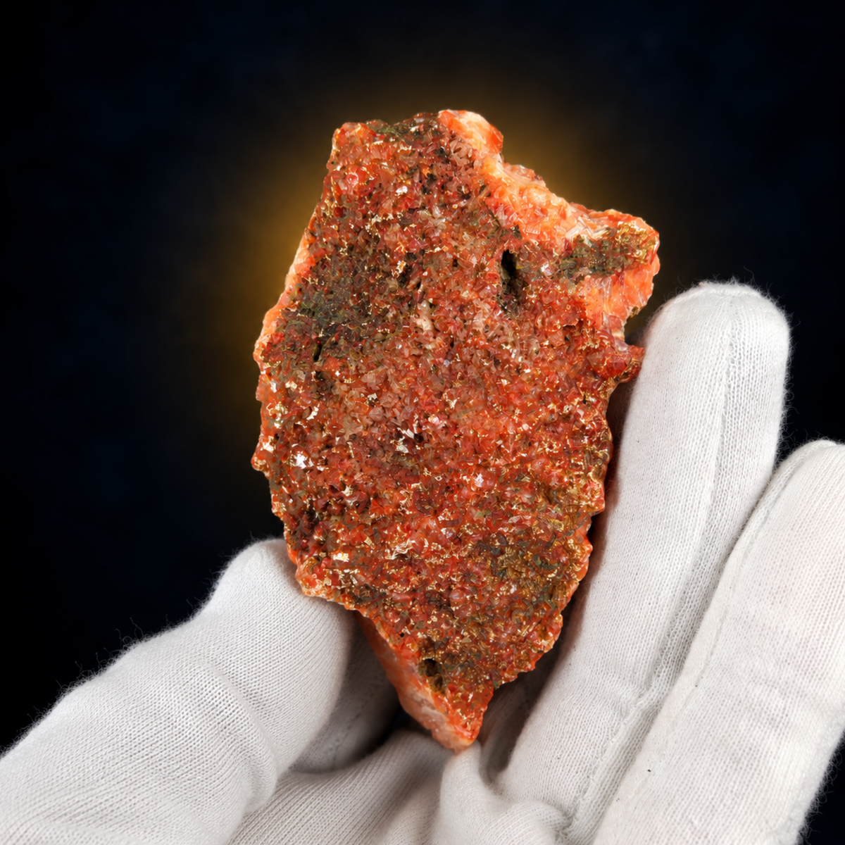 Natural Orange Stilbite Crystal Cluster – 160 g
