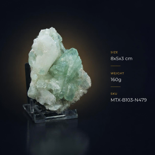 Apophyllite on White Matrix · 160 g · 8 × 5 × 3 cm