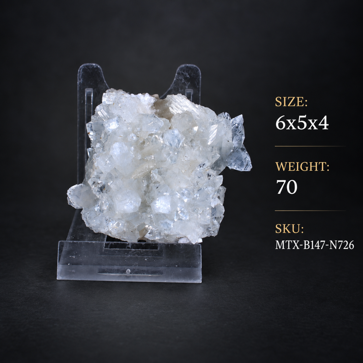 Apophyllite Stilbite Crystal Cluster | 6×5×4 cm | 70g