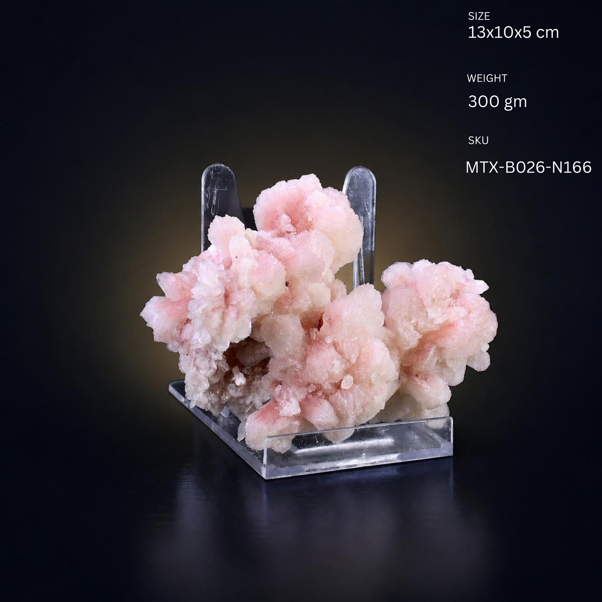Natural Pink Stilbite Crystal Cluster  13 × 10 × 5 cm 300 g