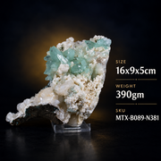 Natural Green Apophyllite with Heulandite Matrix