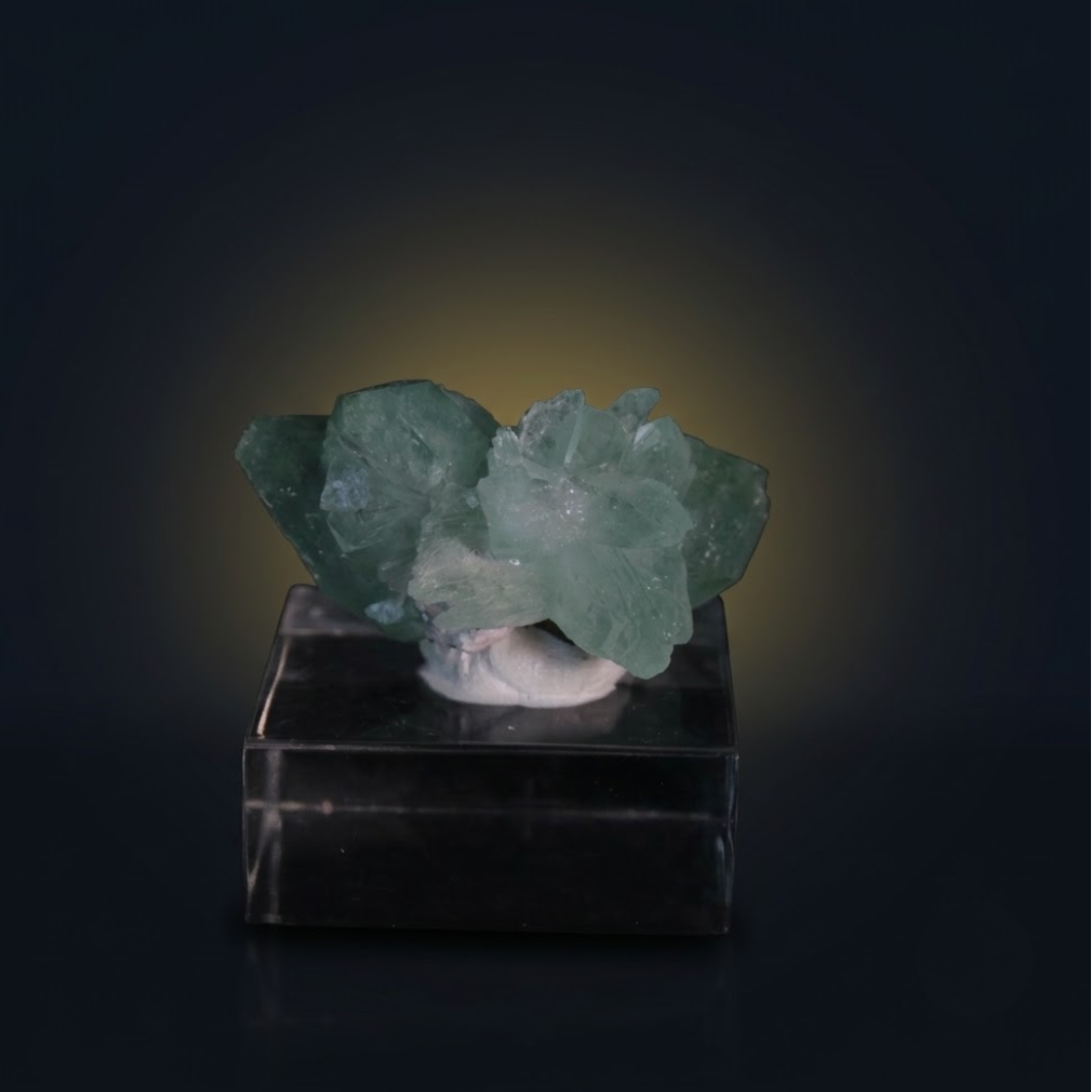 Natural Green Apophyllite Crystal Matrix – Mineral Specimen from India