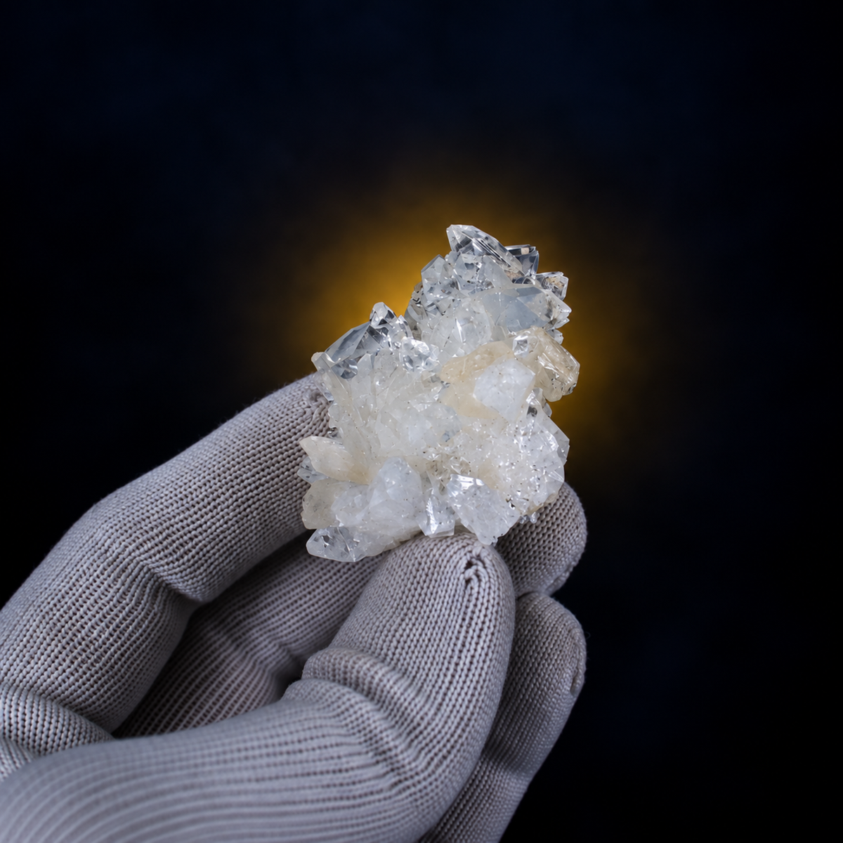 Natural Apophyllite with Stilbite Crystal Cluster – 40 g