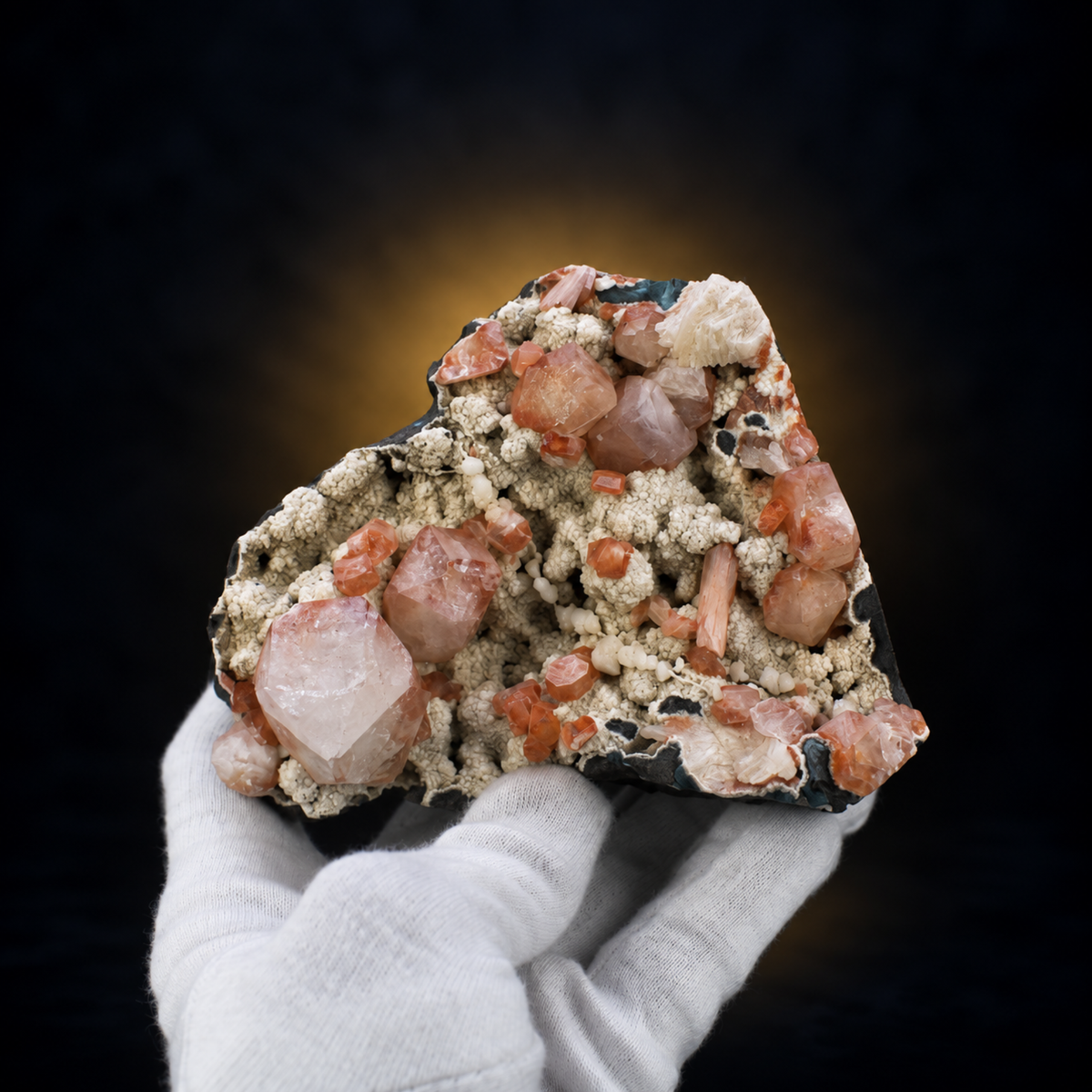 Natural Apophyllite Heulandite with Stilbite on Basalt Matrix – 500 g