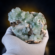 Natural Green Apophyllite with Heulandite & Scolecite Crystal Specimen – India