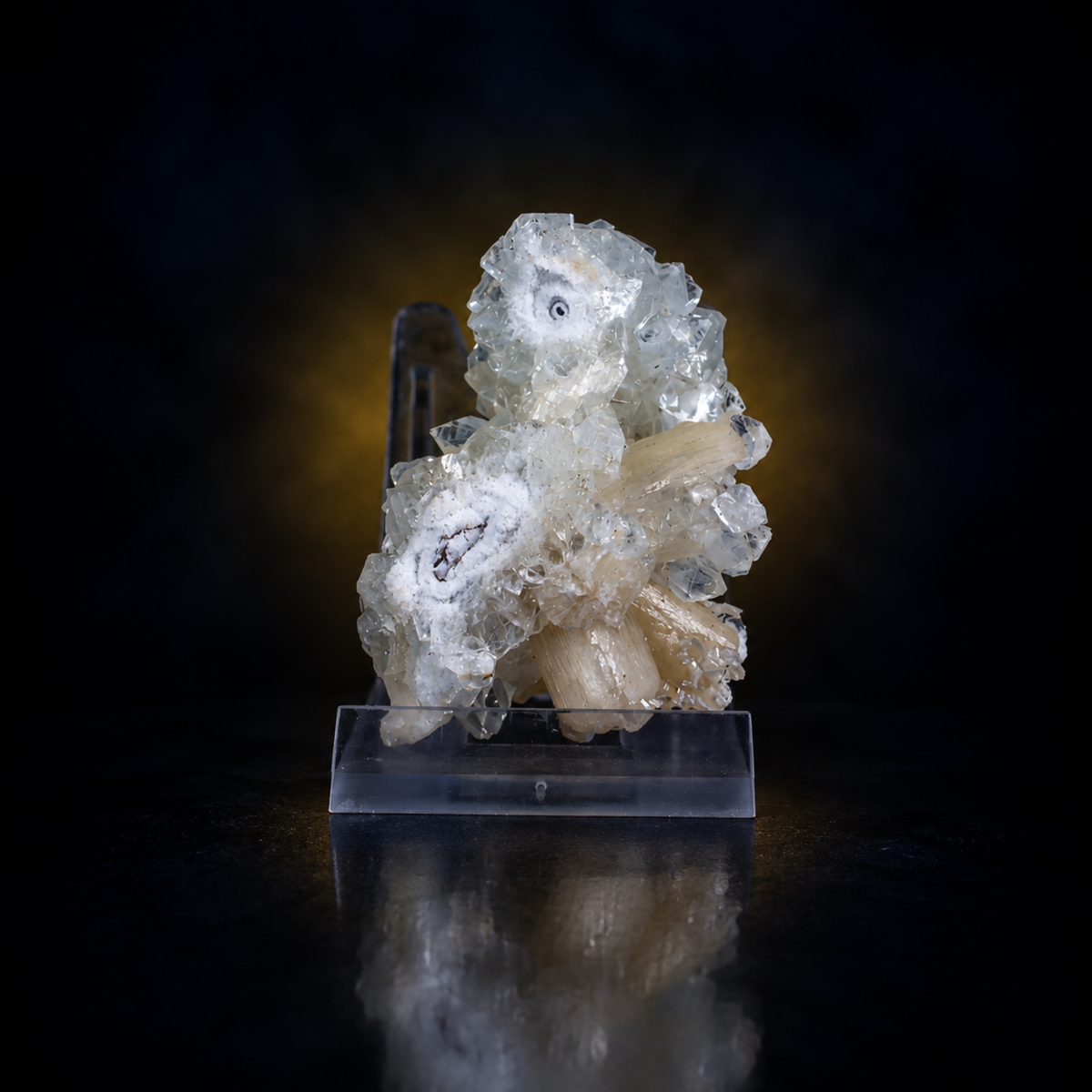 Natural Apophyllite with Stilbite Crystal Cluster – 40 g