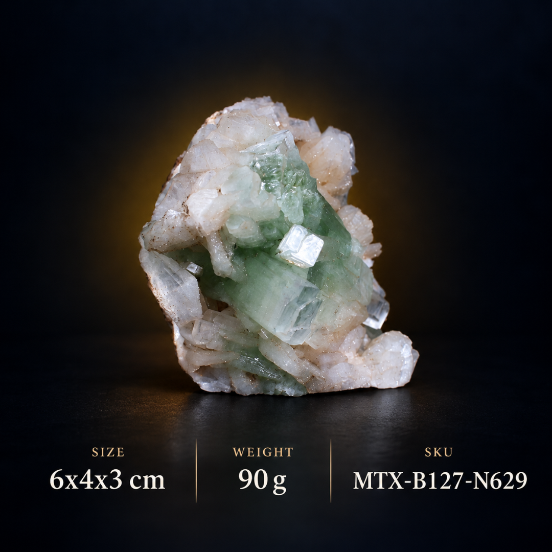 Natural Green Apophyllite Crystal Mineral Specimen – 90g