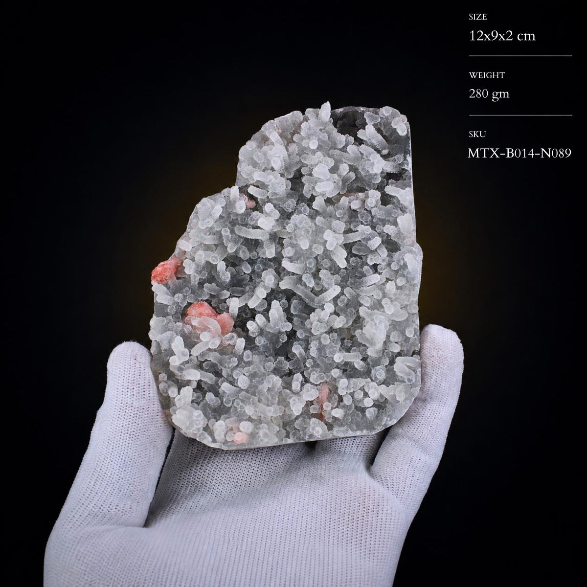 Natural Chalcedony Geode – Mineral Specimen from India 280 gm 12 × 9 × 2 cm
