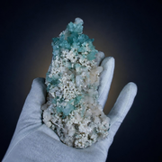 Natural Green Apophyllite with Heulandite &amp; Scolecite Crystal Specimen – India