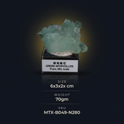 Natural Green Apophyllite Matrix – Mineral Specimen from India