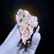 Green Apophyllite Crystals on Stilbite Matrix 8×6×4 cm | 120g