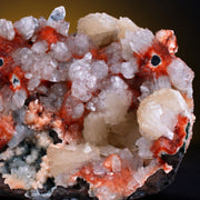 Apophyllite with Stilbite on Dark Rocky Matrix · 510 g · 16 × 9 × 5 cm