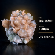 Natural Green Apophyllite with Heulandite Matrix Mineral Specimen – India