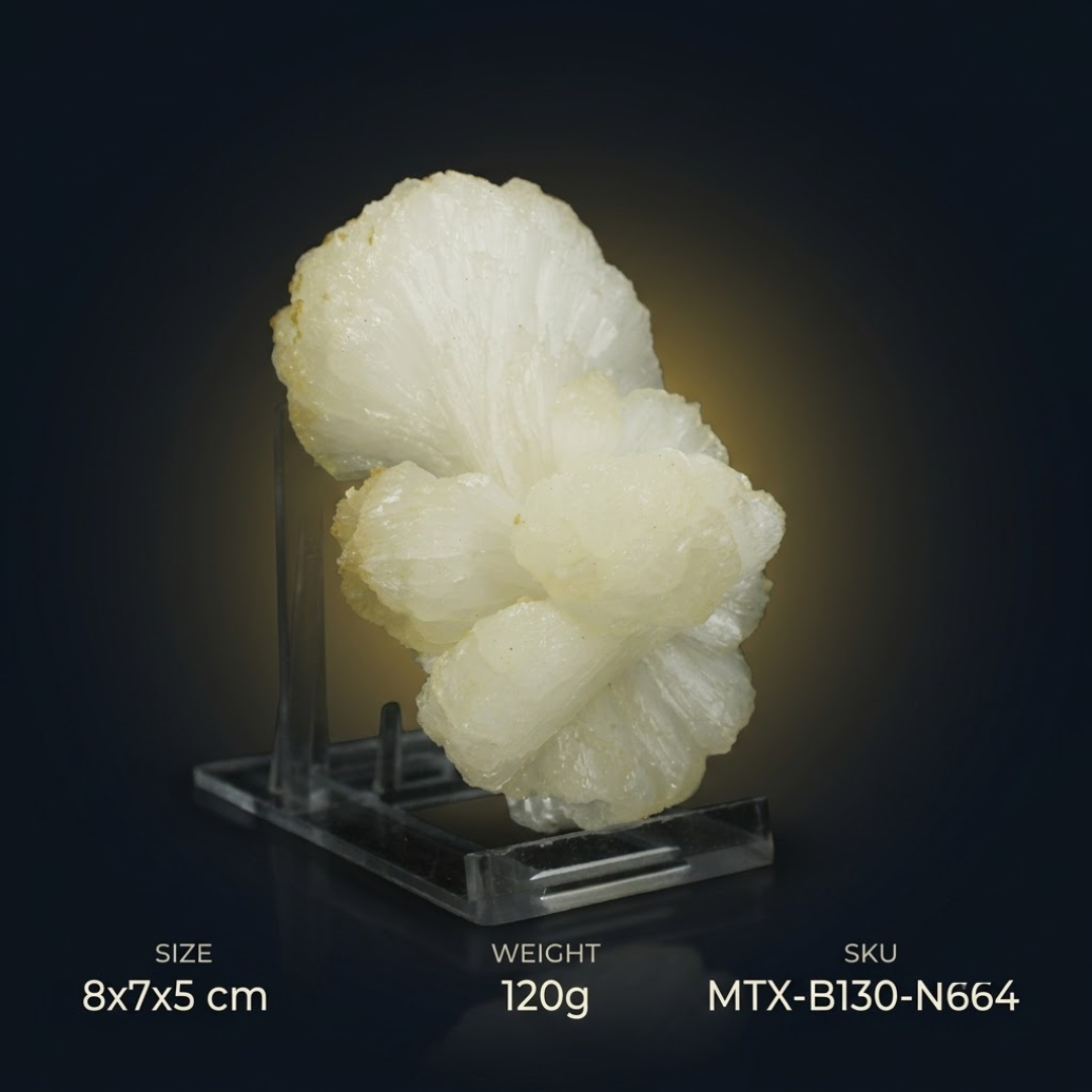 Natural Stilbite Crystal Cluster – 120g