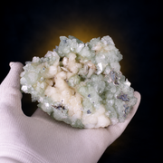Natural Green Apophyllite with Stilbite on Matrix – 330 g