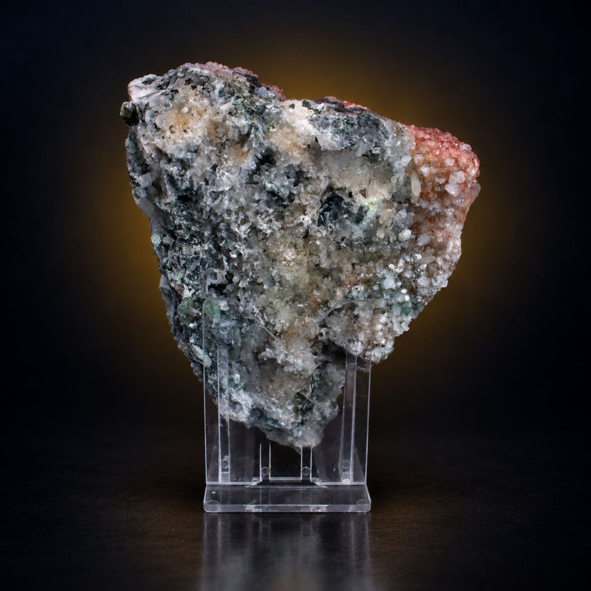 Apophyllite with Stilbite on Gray Matrix · 370 g · 9 × 9 × 6 cm