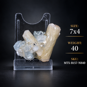 Natural Stilbite with Apophyllite Crystal Cluster – 40 g
