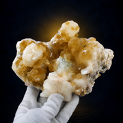 Natural Honey Calcite on Heulandite – 840 g