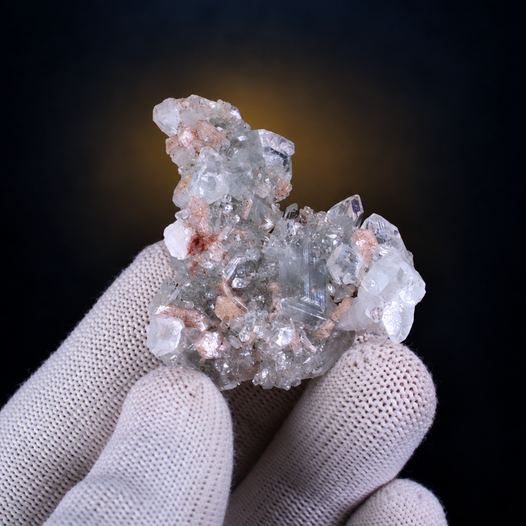 Mixed Natural Apophyllite, Stilbite &amp; Zeolite Mineral Lot – 32 Pieces