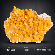 Natural Orange Calcite with  Stilbite Crystal Cluster 180 g